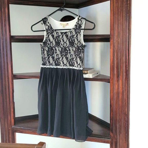 Lace & Satin Dress - Picture 1 of 3